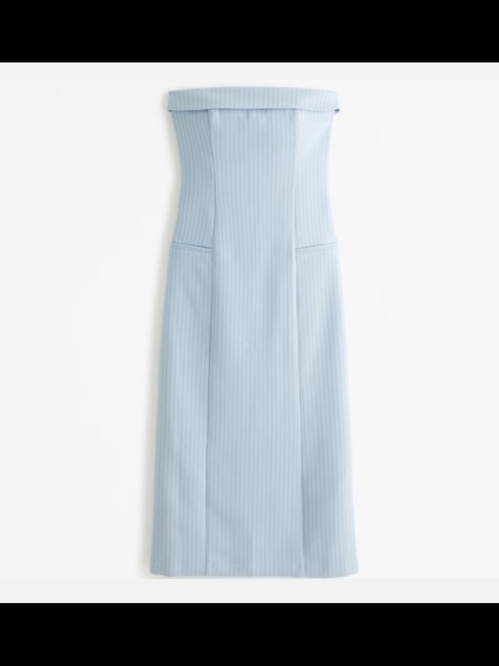 Abercrombie & Fitch Strapless Light Blue Midi Dress - Size M